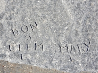 Don J Clem L, Mary L. Chicago lakefront stone carvings, between 45th Street and Hyde Park Blvd. 2018 Don J Clem L, Mary L. Chicago lakefront stone carvings, between 45th Street and Hyde Park Blvd. 2018