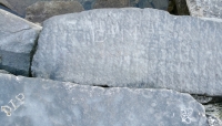 DIP, D+M. Chicago lakefront stone carvings, between 45th Street and Hyde Park Blvd. 2021 DIP, D+M. Chicago lakefront stone carvings, between 45th Street and Hyde Park Blvd. 2021
