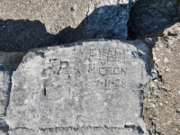 S.P., Planis Micron 7-11-38. Chicago lakefront stone carvings, between 45th Street and Hyde Park Blvd. 2023 S.P., Planis Micron 7-11-38. Chicago lakefront stone carvings, between 45th Street and Hyde Park Blvd. 2023