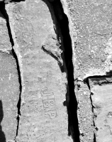 May 1945, JBP and A.F. in half a heart. Chicago lakefront stone carvings, between 45th Street and Hyde Park Blvd. 2018