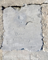 1981, Sue, Diane, Sharon. Chicago lakefront stone carvings, between 45th Street and Hyde Park Blvd. 2018