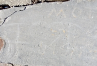 Matt, Sabu, Dick 1950. Chicago lakefront stone carvings, between 45th Street and Hyde Park Blvd. 2018