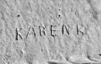 Karen K. Chicago lakefront stone carvings, between 45th Street and Hyde Park Blvd. 2018 Karen K. Chicago lakefront stone carvings, between 45th Street and Hyde Park Blvd. 2018
