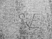 Love. Chicago lakefront stone carvings, between 45th Street and Hyde Park Blvd. 2019 Love. Chicago lakefront stone carvings, between 45th Street and Hyde Park Blvd. 2019
