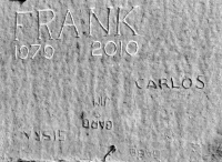 1979 2010 Frank (carved by Luke Muzyka), Carlos, Barb & Jim, Ray, Siska. Peace sign at lower left. Chicago lakefront stone carvings, between 45th Street and Hyde Park Blvd. 2018 1979 2010 Frank (carved by Luke Muzyka), Carlos, Barb & Jim, Ray, Siska. Peace sign at lower left. Chicago lakefront stone carvings, between 45th Street and Hyde Park Blvd. 2018