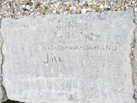 June, 7-3-68, "Nit-du-wa-da-ninu," Jill, Mary. Chicago lakefront stone carvings, between 45th Street and Hyde Park Blvd. 2019