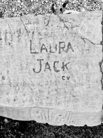 John Q., Laura, Jack, CV, Bill Adler. Chicago lakefront stone carvings, between 45th Street and Hyde Park Blvd. 2018 John Q., Laura, Jack, CV, Bill Adler. Chicago lakefront stone carvings, between 45th Street and Hyde Park Blvd. 2018