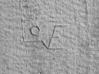 Love. Chicago lakefront stone carvings, between 45th Street and Hyde Park Blvd. 2018