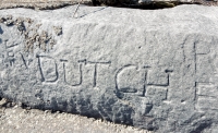 Joe, Dutch, detail. Chicago lakefront stone carvings, between 45th Street and Hyde Park Blvd. 2018