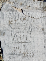 1931, Phil. Chicago lakefront stone carvings, between 45th Street and Hyde Park Blvd. 2018