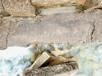 "Tom" '60,' Frenzel, Rich, Ron. Chicago lakefront stone carvings, between 45th Street and Hyde Park Blvd. 2019