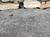 BAT., detail. Chicago lakefront stone carvings, between 45th Street and Hyde Park Blvd. 2019