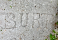 Burt. Chicago lakefront stone carvings, between 45th Street and Hyde Park Blvd. 2019