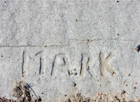 Mark, detail. Chicago lakefront stone carvings, between 45th Street and Hyde Park Blvd. 2018
