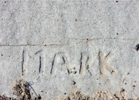 Mark, detail. Chicago lakefront stone carvings, between 45th Street and Hyde Park Blvd. 2018