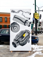 This Velasquez muffler shop is on Elston Avenue on Chicago's northwest side This Velasquez muffler shop is on Elston Avenue on Chicago's northwest side