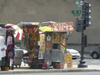 Decorated food stand, Street Food Vendor sign art, National Mall, Washington D.C.