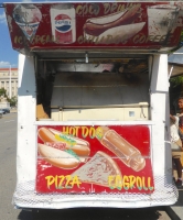 Various items, Street Food Vendor sign art, National Mall, Washington D.C.