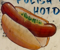 Hot dog, Street Food Vendor sign art, National Mall, Washington D.C.