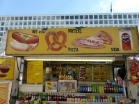 Hot dog, pretzel, pizza and Pepsi, Street Food Vendor sign art, National Mall, Washington D.C.