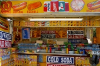 Various food and drinks, Street Food Vendor sign art, National Mall, Washington D.C.