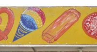 Ice cream, egg roll, Street Food Vendor sign art, National Mall, Washington D.C.