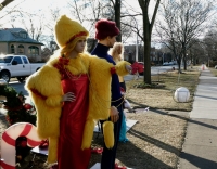 Wild fashion nativity scene, Chicago