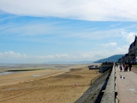 Low tide on the beach behind the Grand Hotel at Cabourg