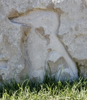 Bird. Chicago lakefront stone carvings at Fullerton. 2016