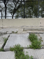 John + Sandie. Chicago lakefront stone carvings, Olive Park. 2023