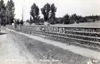 Henry Stephens' Bottle Fence, Waters, Michigan, postcard Henry Stephens' Bottle Fence, Waters, Michigan, postcard