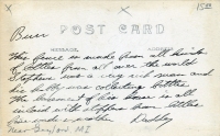 Henry Stephens' Bottle Fence, Waters, Michigan, postcard-verso Henry Stephens' Bottle Fence, Waters, Michigan, postcard-verso