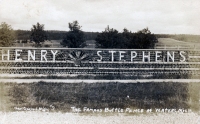 Henry Stephens' Bottle Fence, Waters, Michigan, postcard