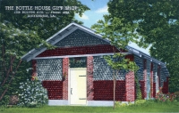 Bottle House gift shop, Alexandria, Louisiana, postcard