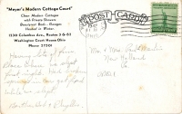 Bottle House, Washington Court House, Ohio, postcard-verso