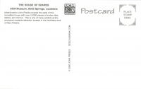 House of Shards at the UCM Museum, Abita Springs, Louisiana, postcard-verso House of Shards at the UCM Museum, Abita Springs, Louisiana, postcard-verso