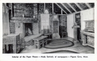 The Paper House interior, Pigeon Cove, Mass., postcard The Paper House interior, Pigeon Cove, Mass., postcard