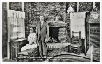 The Paper House, made of newspapers, Pigeon Cove, Mass. Mr. and Mrs. E.F. Stenman, the originator, postcard The Paper House, made of newspapers, Pigeon Cove, Mass. Mr. and Mrs. E.F. Stenman, the originator, postcard