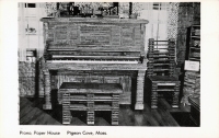 Piano, The Paper House, Pigeon Cove, Mass., postcard Piano, The Paper House, Pigeon Cove, Mass., postcard