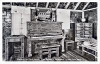 Piano and furniture, The Paper House, Pigeon Cove, Mass., postcard Piano and furniture, The Paper House, Pigeon Cove, Mass., postcard