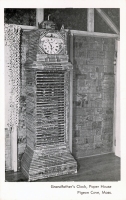 Grandfather clock, The Paper House, Pigeon Cove, Mass., postcard Grandfather clock, The Paper House, Pigeon Cove, Mass., postcard