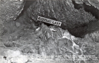 Sleeping Lady stalactite formation in Niagara Cave, near Harmony, Minnesota, postcard