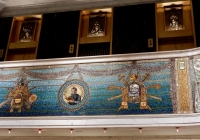 Marquette Building lobby and murals, detail, Holabird & Roche, 1895