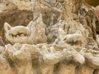 Animal heads, Le Palais Idéal du Facteur Cheval, Hauterives, France Animal heads, Le Palais Idéal du Facteur Cheval, Hauterives, France
