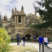 Visitors at Le Palais Idéal du Facteur Cheval, Hauterives, France Visitors at Le Palais Idéal du Facteur Cheval, Hauterives, France