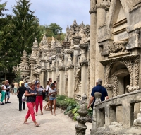 Visitors at Le Palais Idéal du Facteur Cheval, Hauterives, France Visitors at Le Palais Idéal du Facteur Cheval, Hauterives, France