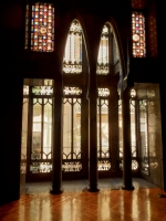 Windows from the inside, Antoni Gaudí's Palau Güell, Barcelona