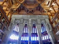 Pillars, windows and ceiling, Antoni Gaudí's Palau Güell, Barcelona