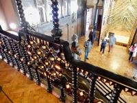 Railing overlooking first floor, Antoni Gaudí's Palau Güell, Barcelona