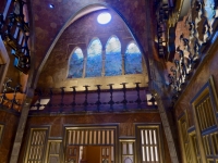 Grand arch and window, Antoni Gaudí's Palau Güell, Barcelona